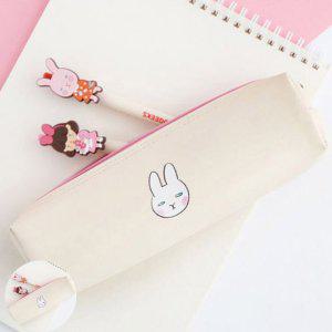 캐릭터필통 대용량 귀여운 실리콘 삼각 학생 파우치 헬로긱스 필통 펜케이스 도나 아이보리