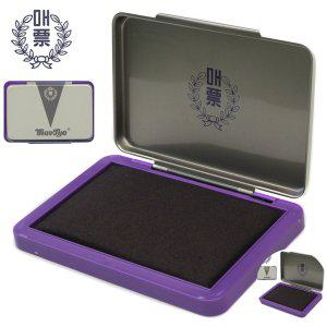 날짜스탬프 일부인 회사직인 결재도장 원형 주소 네임 문구 확인도장 매표 스탬프 패드 보라색