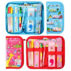 지퍼 초등 문구세트 어린이 학용품 파우치 필통 선물