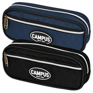 캠퍼스 더블 포켓 펜파우치 필통 1개 지퍼 천 패브릭 수납 입학선물 준비물 신학기