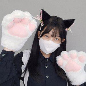 코스박스 고양이 장갑 머리띠 초커 꼬리 풀세트 파티