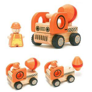 돌아기 조카 손주 원목 장난감 선물 중장비 레미콘