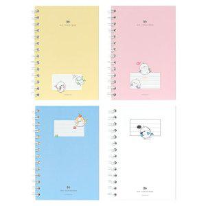 오목눈이 B6 하드커버 좌철 스프링 노트 3000 4권 1세트