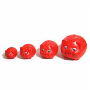 엘스 저금통 탈렌트돼지저금통-(왕대빨강)