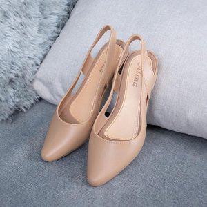 웨지힐 정장구두 슬링백 구두 펌프스 토오픈 미들힐