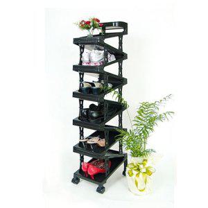 지그재그 바퀴 11단 신발 보관함 신발장 정리 수납 가구