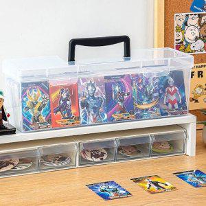 BenF Case 대용량 블랙 손잡이 포토카드 보관함 투명 수납 케이스 공구함