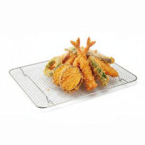 스텐 다용도 십자형 씨팬망 튀김망 받침 기름 물받이 쟁반 트레이 대