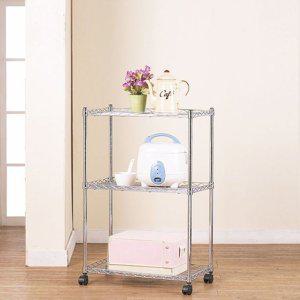 메탈선반 3단 600x340x900 철제랙 강철선반 가정용 수납 선반 진열대