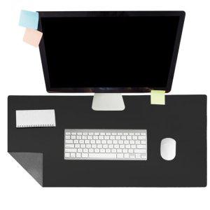 논슬립 데스크매트 책상매트 패드 가죽 덮개 깔개 깔판 블랙 40x80