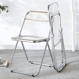투명 접이식 의자 PET 미드센츄리 모던 인테리어 체어