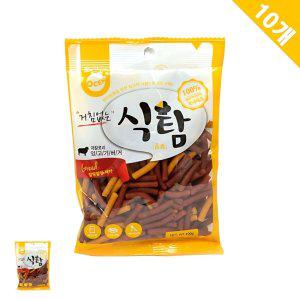 강아지져키 애견 스틱 간식 시저 미니피어 수제 건강 영양 습건식 양고기버거 100g x10
