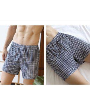 남자 남성 속옷 체크 패션 밴드 통풍 트렁크 팬티