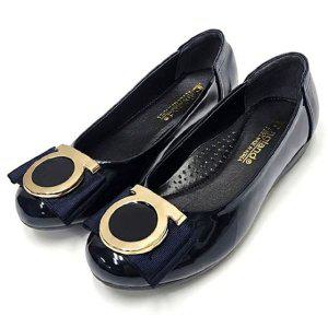 여성 에나멜 단화 발편한 데일리 플랫슈즈