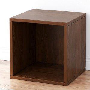 BenF Home 공간박스 오픈형 브라운 엔틱 수납박스 책꽂이 정리선반 인테리어 수납