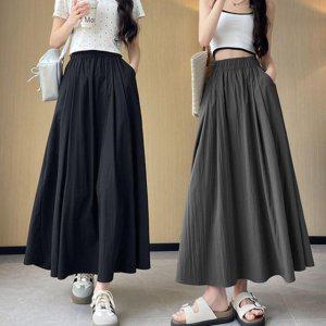 빅사이즈 캐쥬얼스커트 캐쥬얼치마 롱치마 편안한 롱