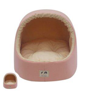 반려동물하우스 강아지 고양이 텐트하우스 방석 이동식 포근한 침대 실내용 동굴하우스 핑크