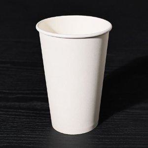 LG 종이컵 무지 490ml (16온스) 1000개 일회용 두꺼운 테이크아웃 커피 컵