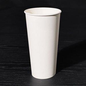 LG 종이컵 무지 680ml (22온스) 1000개 일회용 두꺼운 테이크아웃 커피 컵