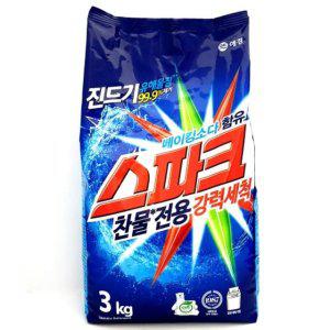 쿨샵 애경 스파크 가루세제 베이킹소다함유 찬물전용세제 3kg