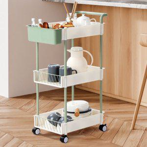 3단 이동식카트 수납함 주방웨건 철제미용 무빙트롤리