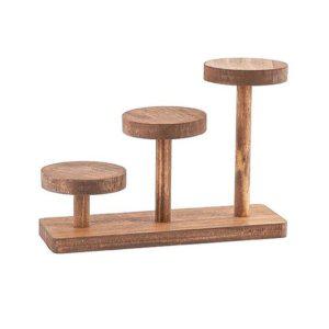 BenF Home 도마뱀 휴식대 3단 우드 파충류 원목 계단 스탠드 레오파드 게코 크레 사육장 장식용 쉼터 소품