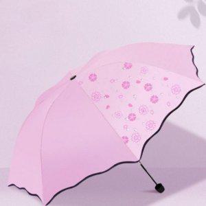 양산 우양산 장마 나비 레이스 암막 접이식 우산 3단 휴대용