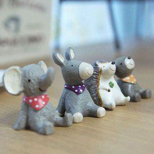 카페 귀여운 동물 미니어처 미니 장식 소품 4p 세트