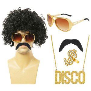 뽀글이 가발 웃긴 노래방 파티 할로윈 디스코 파티 코스튬 5종 세트