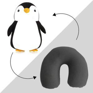 펭귄인형 변신 목베개