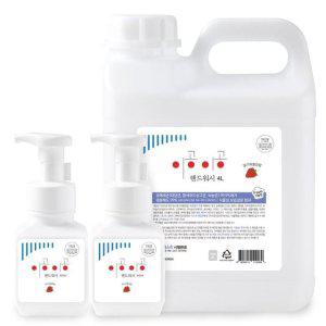 이공이공 핸드워시 딸기향 4L 1개+300ml 본품 2개