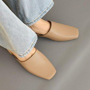 하이힐 슬리퍼구두 겨울 여성블로퍼 로퍼슬리퍼 신상