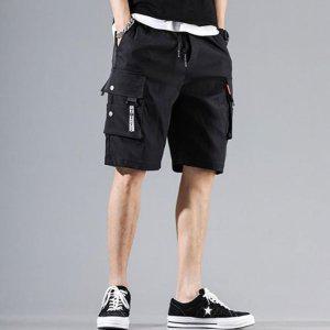 밴딩반바지 빅사이즈 트레이닝팬츠 면반바지 커플룩