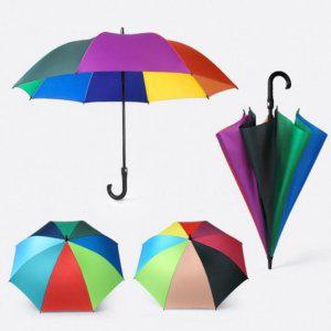 장우산 컬러풀한 큰우산 데일리 2인용우산 자동 튼튼한 차량용 무지개우산