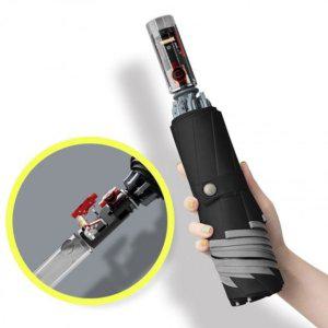 단우산 접이식 빛반사 저녁 자외선 차단 스톰 우산 자동 3단 거꾸로 미니우산