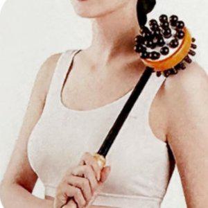 1+1 원목 지압 마사지봉 어르신 목 어깨 팡팡 안마기