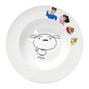 짱구 세라믹 파스타볼 흰둥이 1P 샐러드 그릇 홈파티