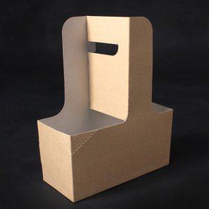 팩투유 커피캐리어 무염 무지 400개 음료 컵 2구 종이 캐리어