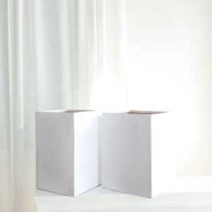 원예용품 화분 경량 마블사각 MS30 26x26x41cm 화이트