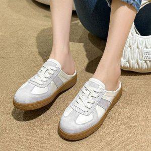 여성 데일리 블로퍼 운동화 뒤트임 뮬 스니커즈 편한 레이스업 슬리퍼 신발