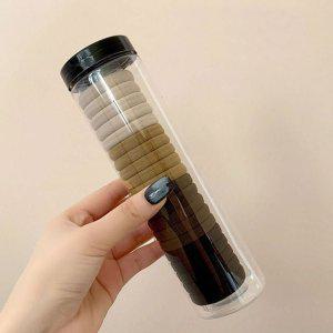 무팁 밴드 고무줄 노팁머리끈 커피브라운 80개 헤어끈