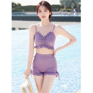 러블리 프릴 캉캉 비키니 3종 세트 휴양지 바캉스 룩 커버업