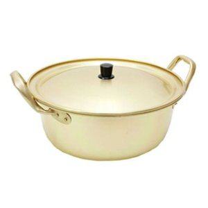 양수 끓임냄비 18cm 노란색 조리용 냄비 찌게 대성 양은냄비