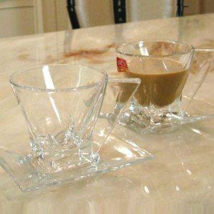 홍차 및 커피 머그컵 2P 크리스탈 찻잔 세트 티컵 디자인 컵