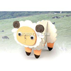 목재 조립 모형 동물 시리즈 양 만들기 세트 실내 장식용