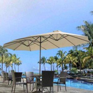 파라솔 정원 레버식 특대형 야외 여름 자외선 차단 대형