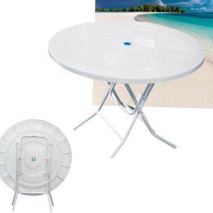 테이블 원형 야외용 간이 식탁 플라스틱 포차 접이식