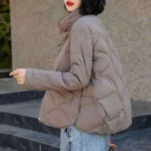 데일리 여성 오리털 덕다운 패딩 초경량 숏 겨울