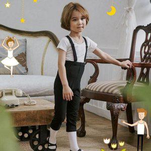 멜빵 아동 칠부 어린이 남아 유아 바지