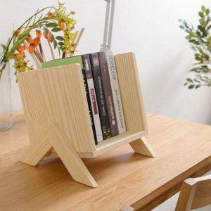 소형 원목 탁상 수납함 데스크 책꽂이